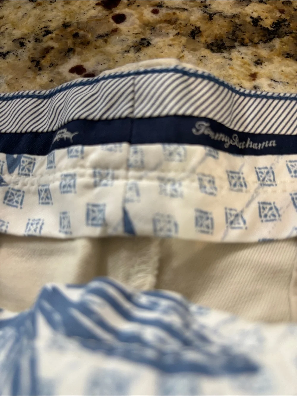 Tommy Bahama Men's Flat Front Shorts in Light Cream